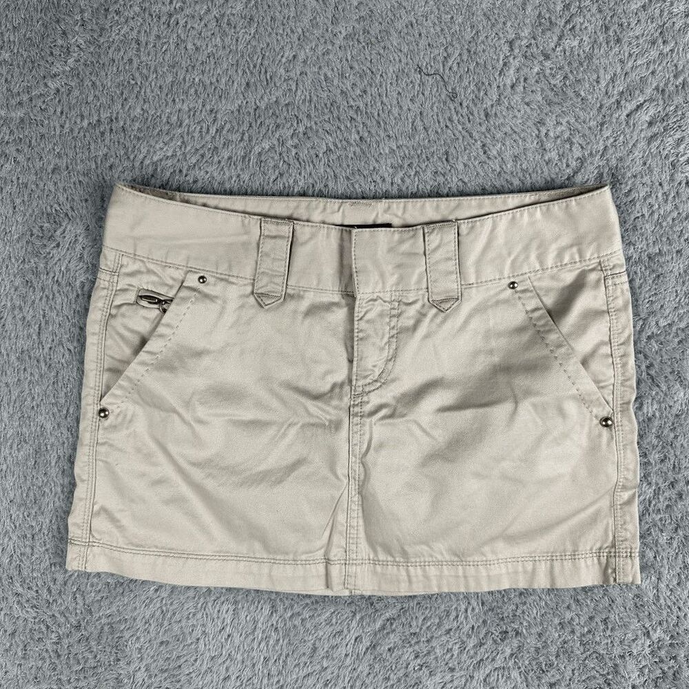 Express Women’s Vintage Y2K Khaki Mini Skirt 2 Tan Casual Twee